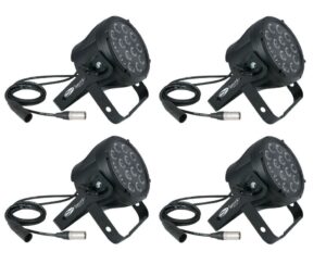 LED-Scheinwerfer-Set, 4 x Spectral, Outdoor IP65 wasserfest,18 x 10Watt LED, DMX