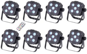 LED-Scheinwerfer-Set, 8 x Flat, 5 x 8Watt LED