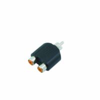 Cinch-Cinch Adapter, Y-Stecker, 1 x Cinch (m) <=> 2 x Cinch (f)