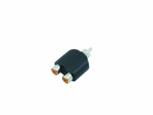 Cinch-Cinch Adapter, Y-Stecker, 1 x Cinch (m) <=> 2 x Cinch (f)