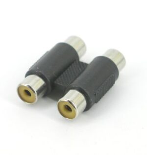 Cinch-Adapter, 2-fach, 2 x Cinch (f) <=> 2 x Cinch (f)