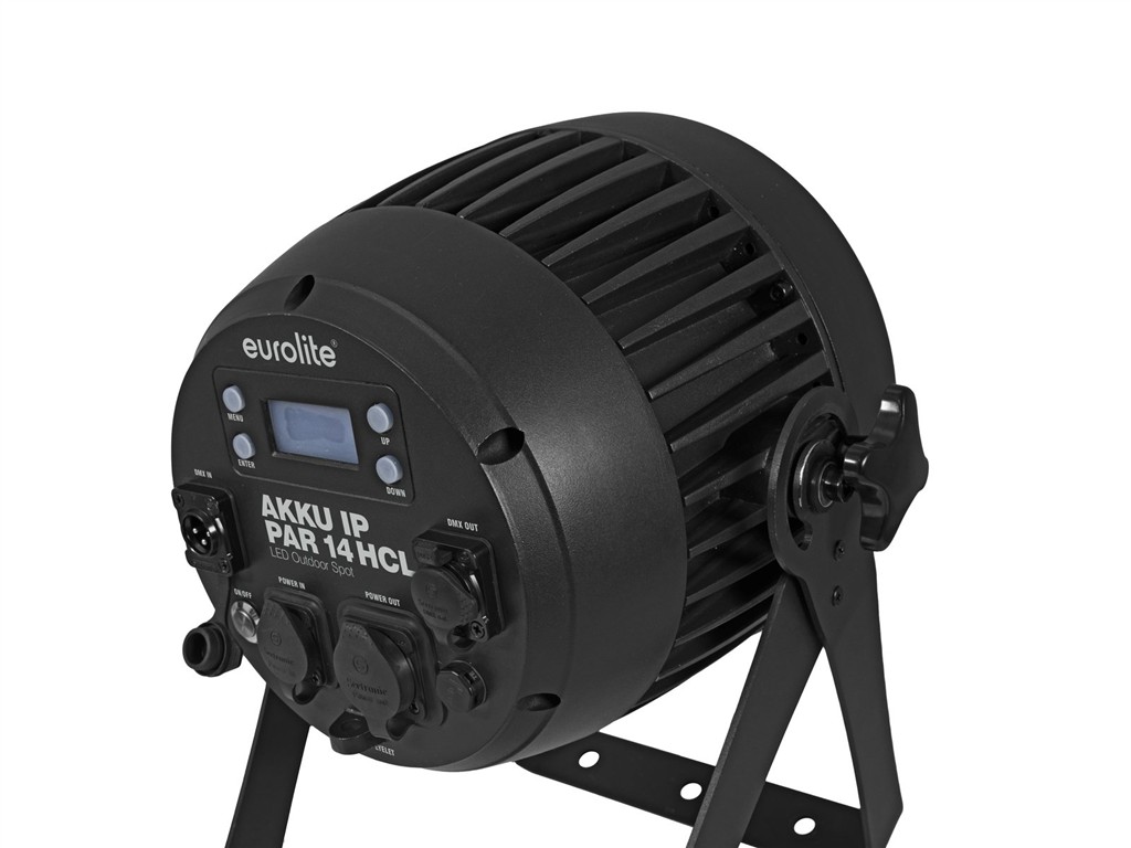 LED-Scheinwerfer Akku IP PAR-14 HCL, Outdoor IP65 wasserfest, 14 x 10Watt LED, QuickDMX, kabellos – Bild 7