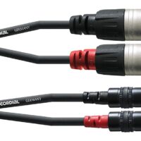 Cinch (m) <=> XLR (m) Kabel, 3m (zweifach)
