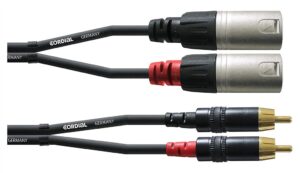 Cinch (m) <=> XLR (m) Kabel, 3m (zweifach)
