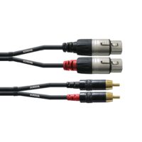 Cinch (m) <=> XLR (f) Kabel, 3m (zweifach)