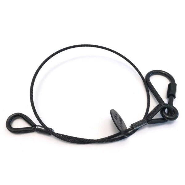 Fangseil/Safety, 4mm, 60cm, bis 15kg, schwarz