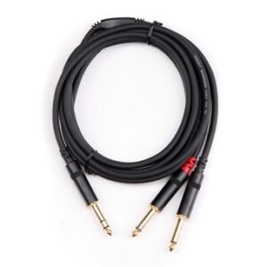 Klinke 6,3mm (m, stereo) <=> 2 x Klinke 6,3mm (m, mono) Insert-Kabel