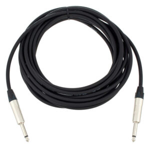 Klinke 6,3mm  (m) <=> Klinke 6,3mm (m) Kabel (1-fach), mono, 5m (Farbcode Rot)