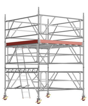 Fahrgerüst,  Layher, ca. 2,80m x 2,80m, Arbeitshöhe 4,95m