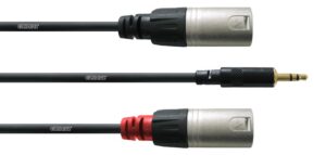 Mini-Klinke 3,5mm (m) <=> 2 x XLR (m) Kabel, 3m