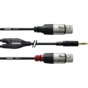 Mini-Klinke 3,5mm (m) <=> 2 x XLR (w) Kabel, 3m