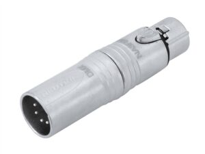 XLR-Adapter, 5-Pol (m) <=> 3-Pol (f), Neutrik