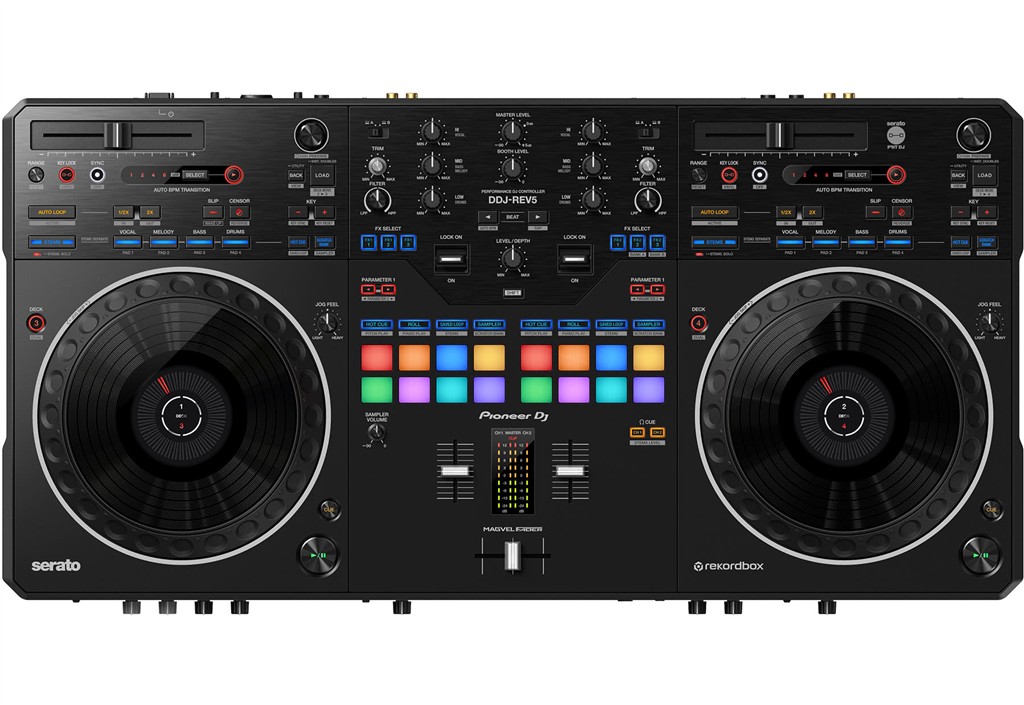 DJ-Controller Pioneer DJ DDJ-REV5, 2 x Mic, 1 x Line – Bild 4