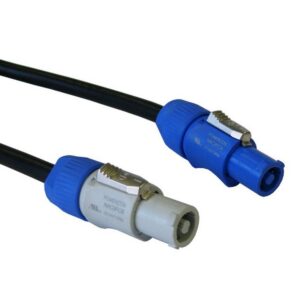 Powercon Parallel-Kabel (m/f), 10m (Farbcode Gelb)