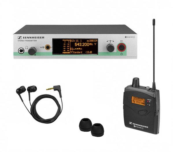 In-Ear Monitor Sennheiser EW 300 IEM G3, E-BAND, 1 x In-Ear-Hörer & Taschenempfänger, inkl. Sendestation