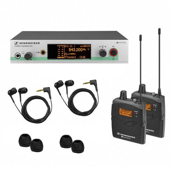 In-Ear Monitor Sennheiser EW 300 IEM G3, E-BAND, 2 x In-Ear-Hörer & Taschenempfänger, inkl. Sendestation