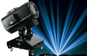 Skyrose, Griven, HMI 2.500W, rotierender Strahlenlichteffekt, bis 10km sichtbar