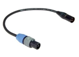 Speakon-XLR-Kabel, 0,5m, Speakon (m) <=> XLR (m)