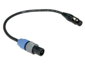 Speakon-XLR-Kabel, 0,5m, Speakon (m) <=> XLR (f)