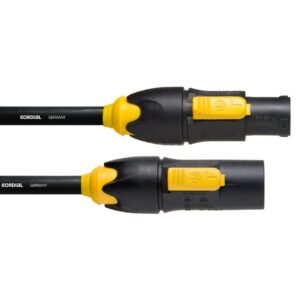 Powercon-True1 Parallel-Kabel (m/f), 1m (Farbcode Grau)