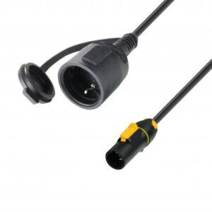 Powercon-True1 (m) <=> Schuko-Kupplung-Kabel (f), 2m