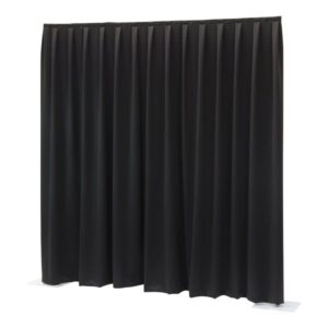 Wentex Pipes & Drapes Erweiterungssystem-Set, 3m breit, 4m lang, schwarz, DIN-4102 B1, schwer entflammbar